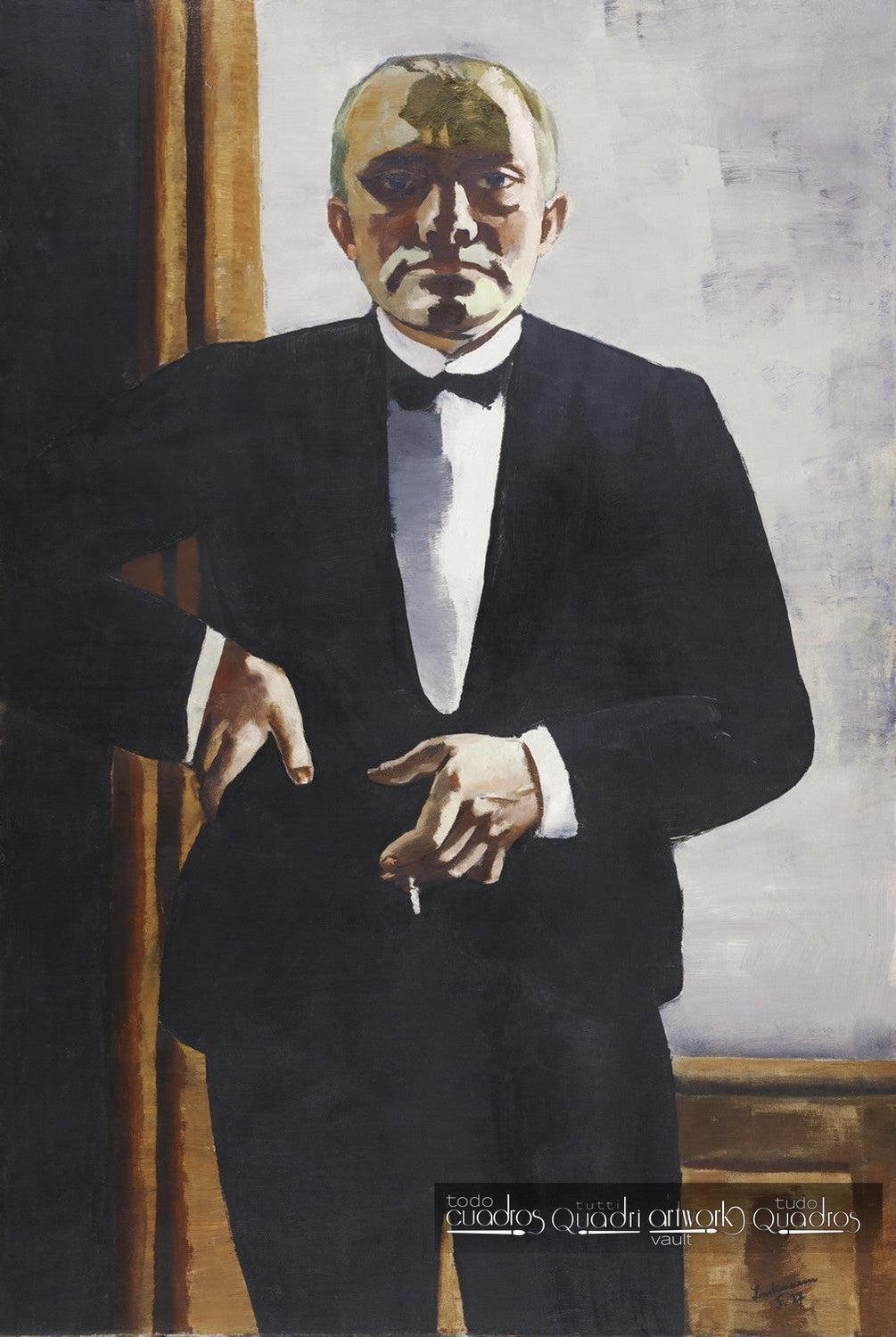 Auto-retrato com smoking, Max Beckmann