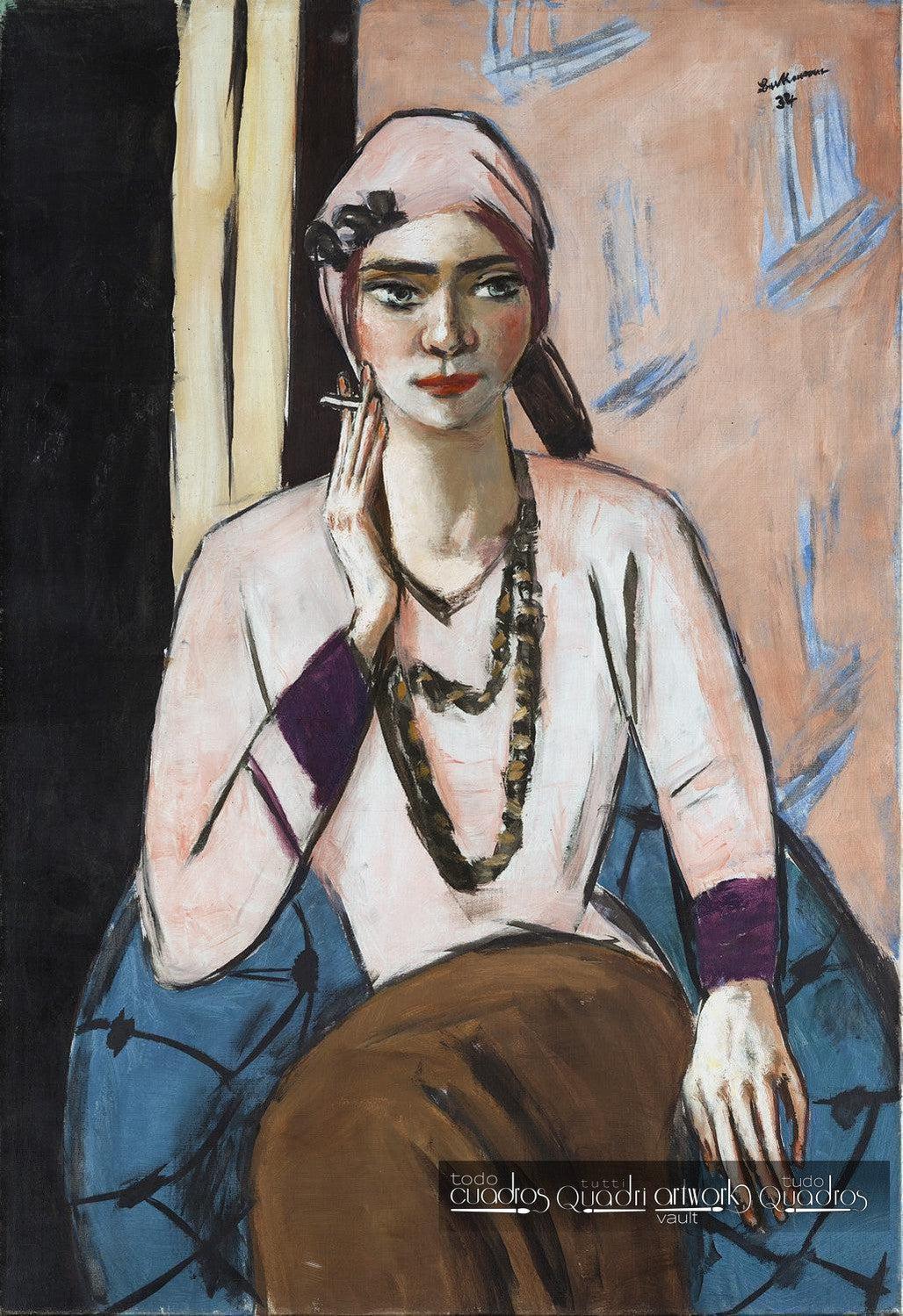 Quappi com camisola rosa, Max Beckmann