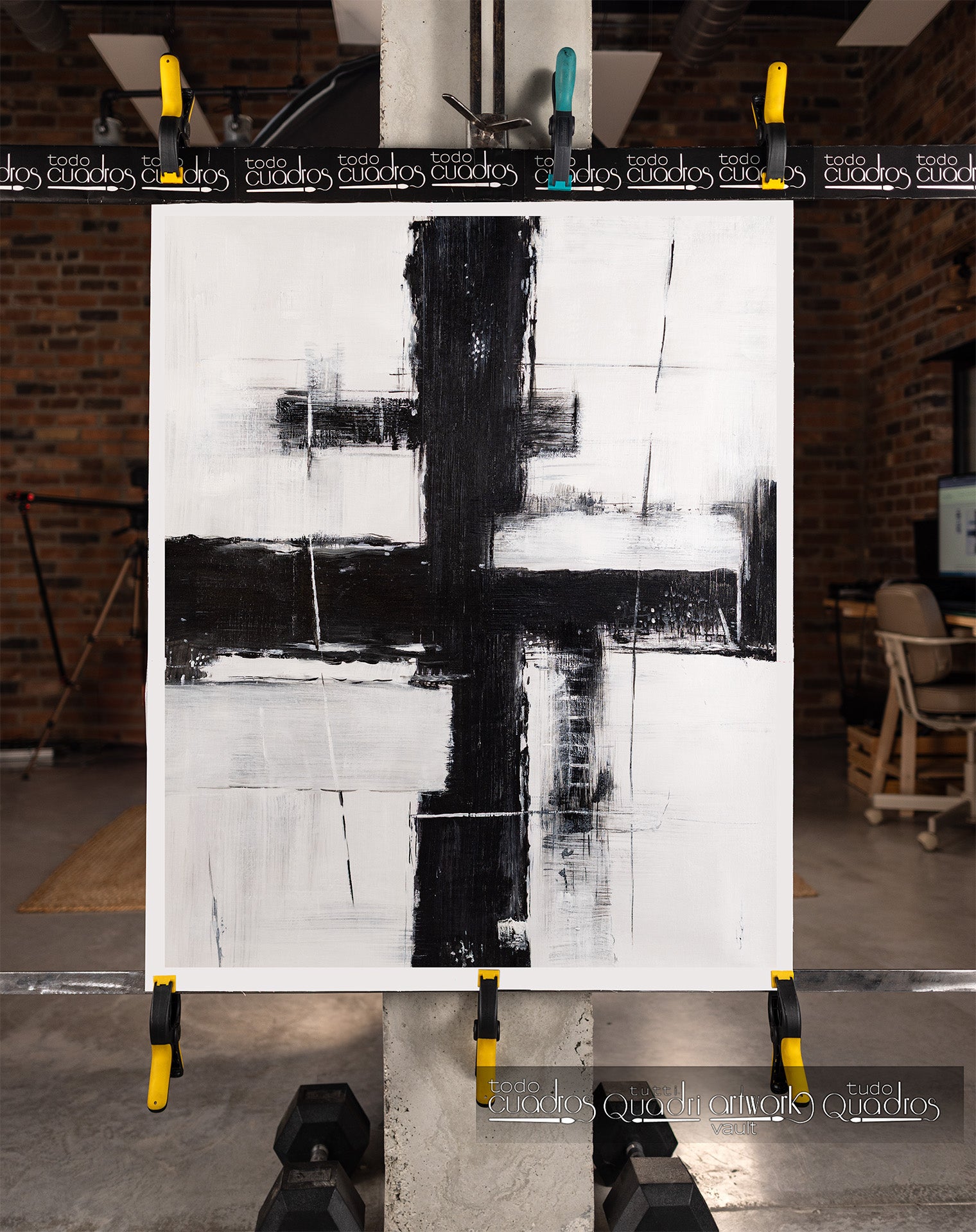 Interseção em preto e branco