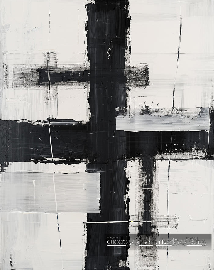 Interseção em preto e branco