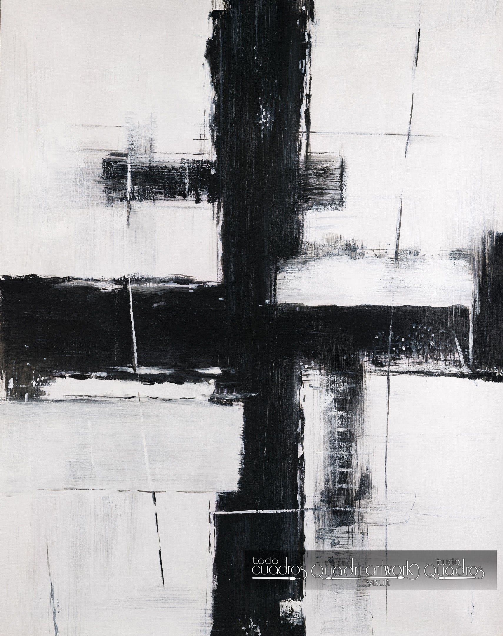 Interseção em preto e branco