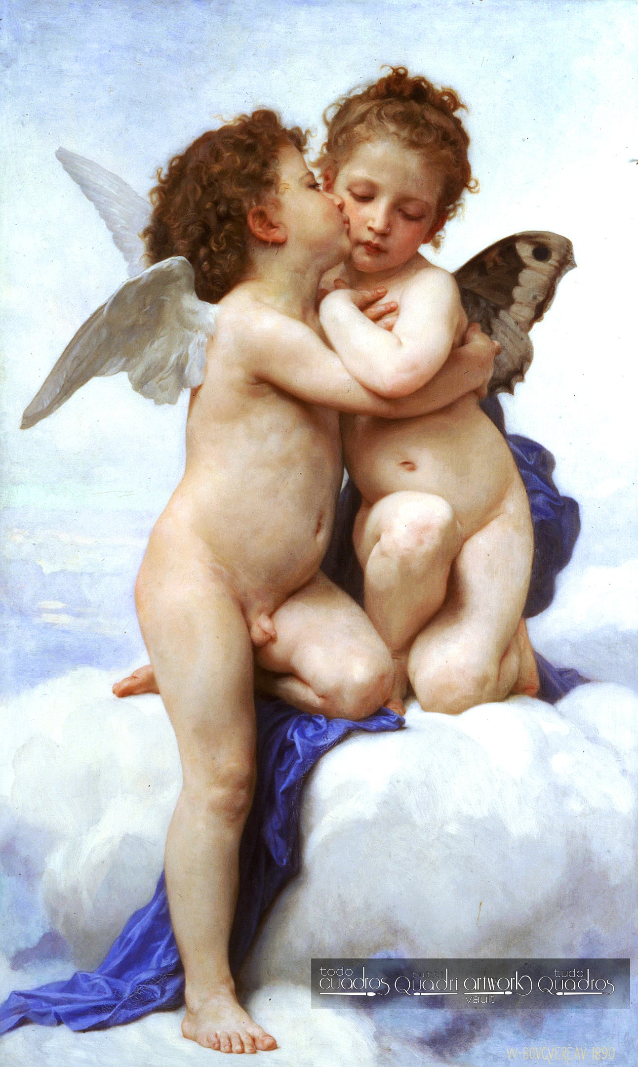 Cupido e Psique, crianças, Bouguereau