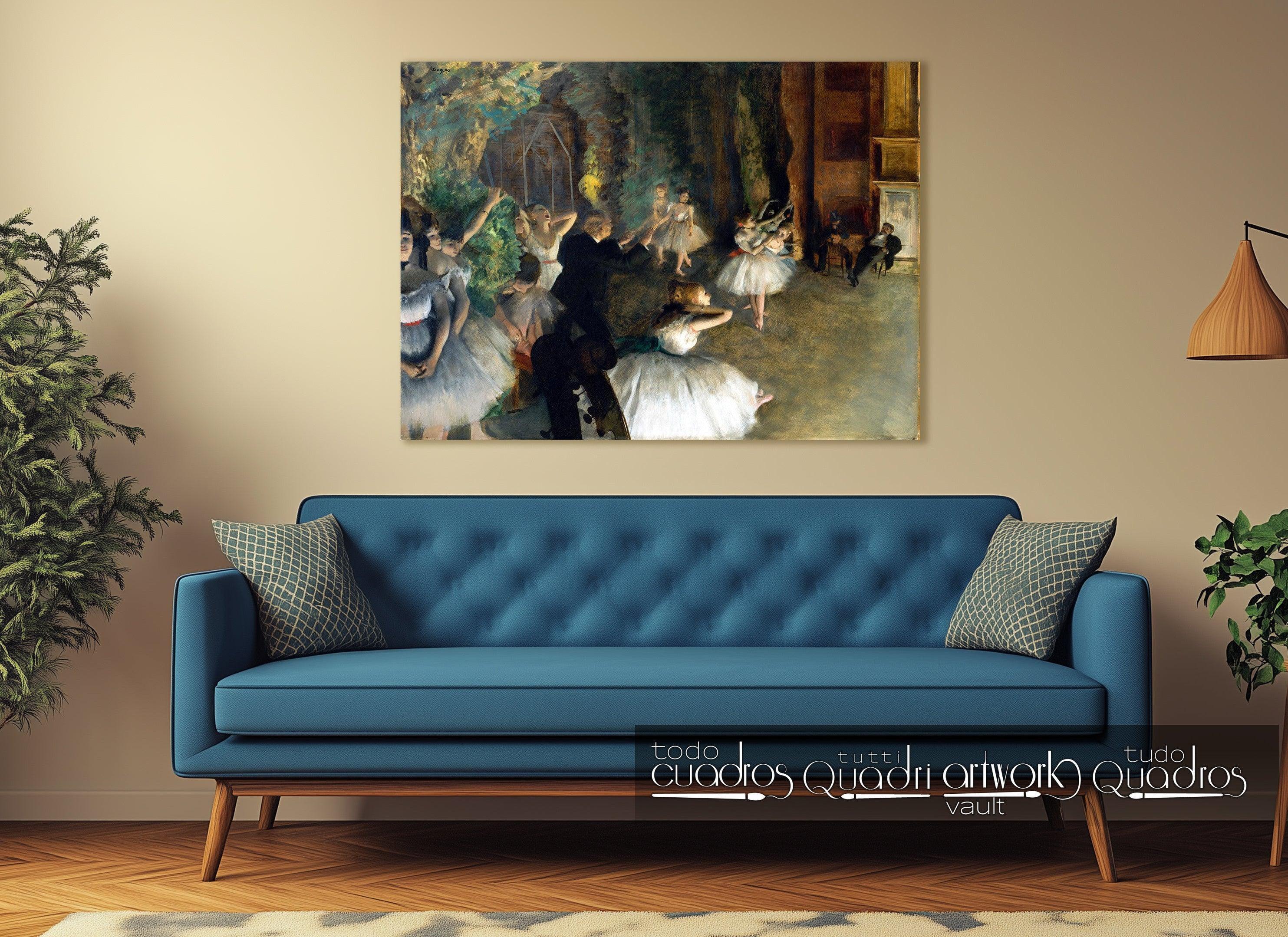 Ensaio de ballet no palco, Degas