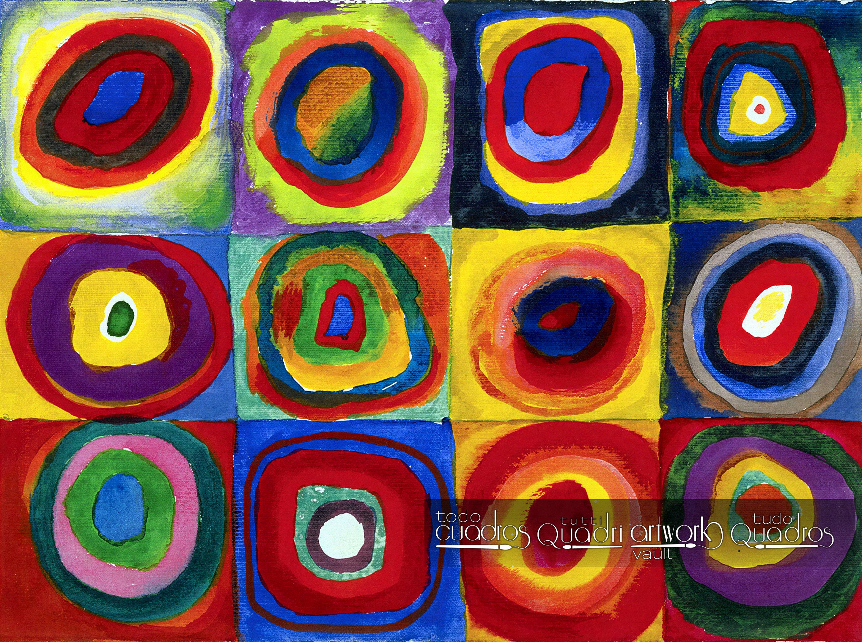 Estudio de cor em quadrados, Kandinsky