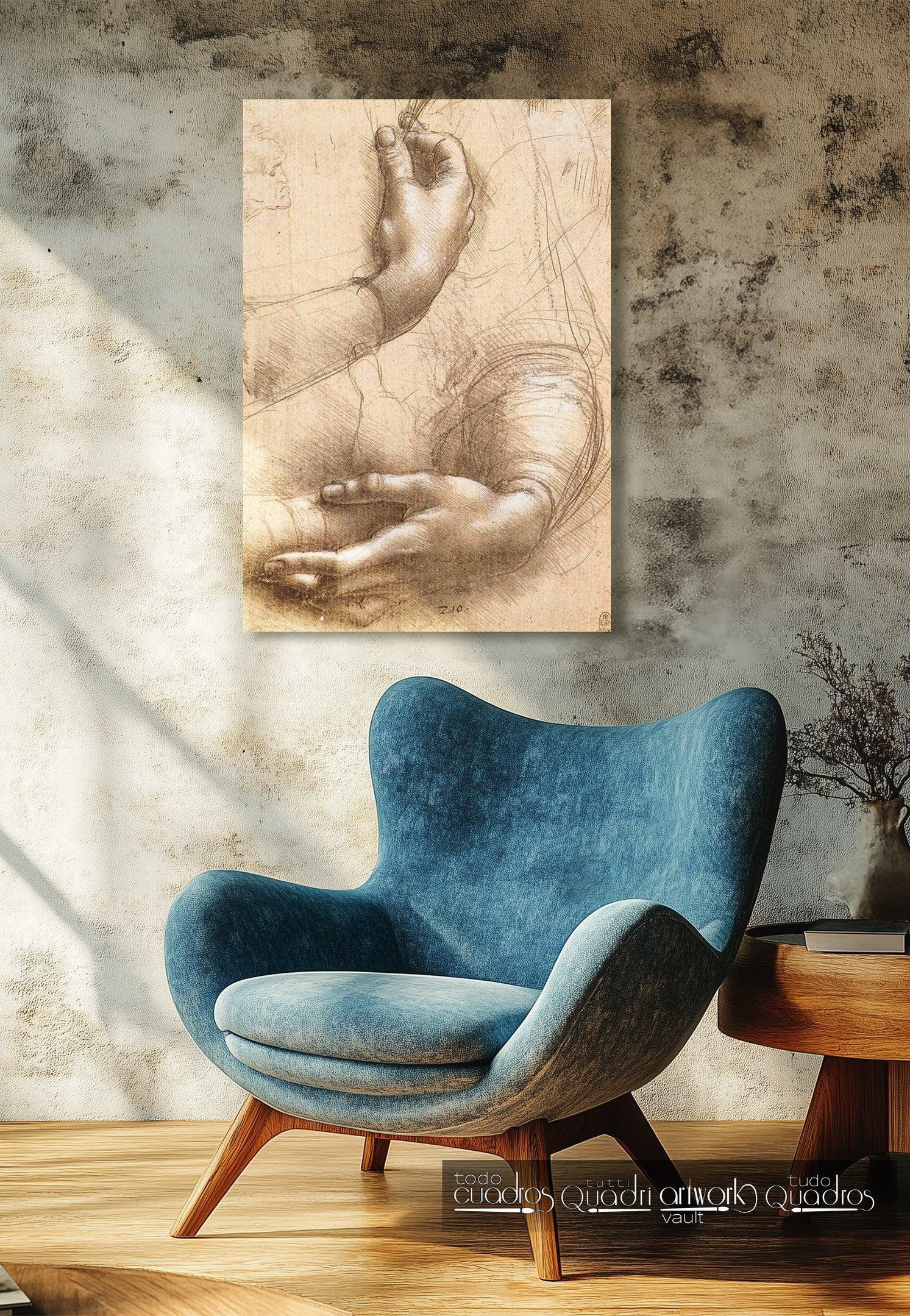 Estudo de Mãos e Braços, Leonardo da Vinci