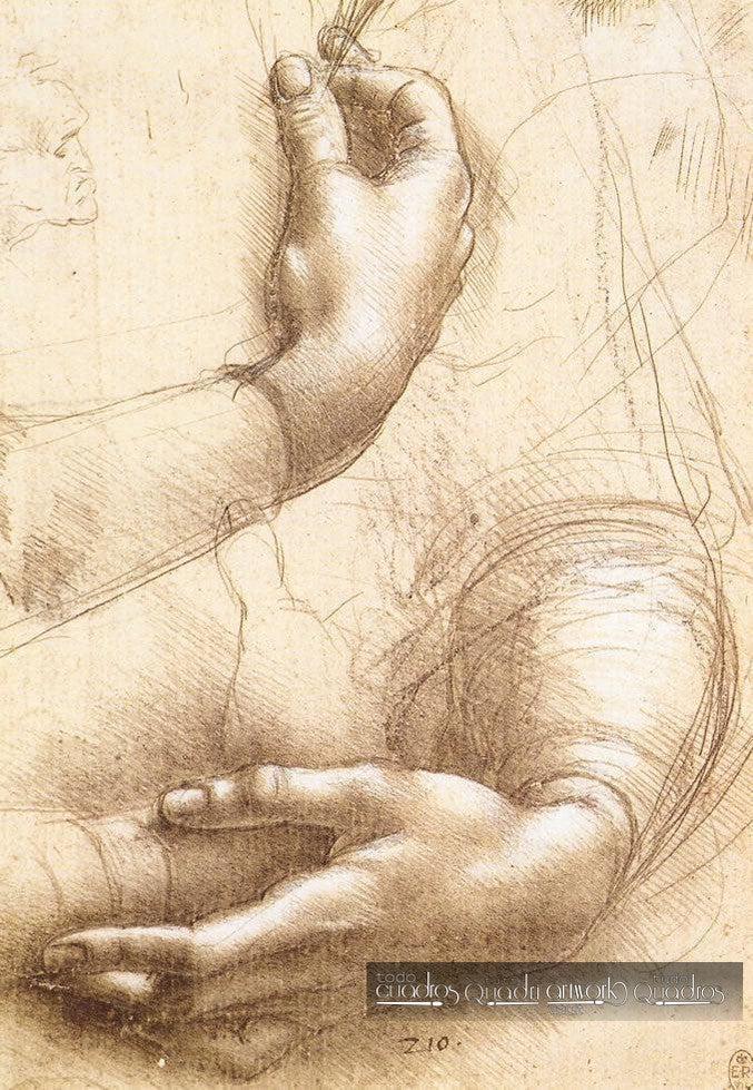 Estudo de Mãos e Braços, Leonardo da Vinci