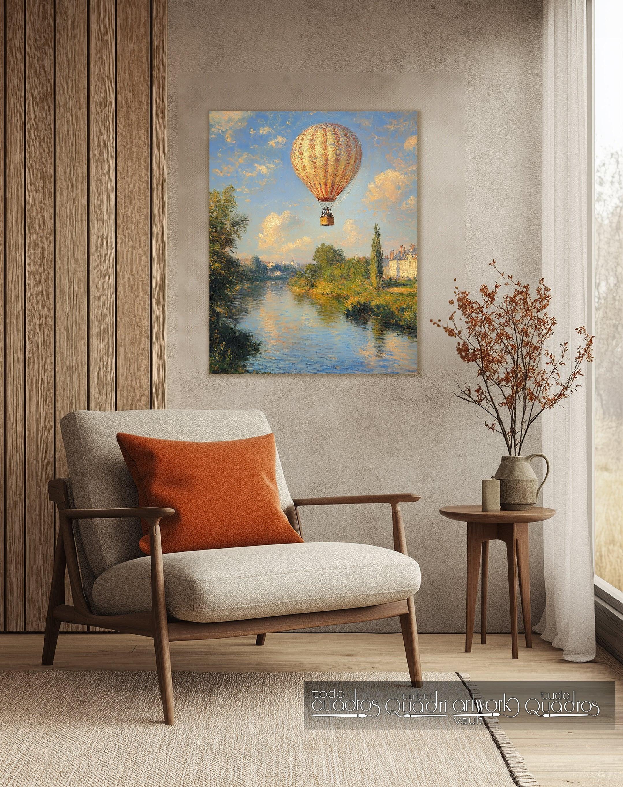 Viagem entre as nuvens, estilo Monet