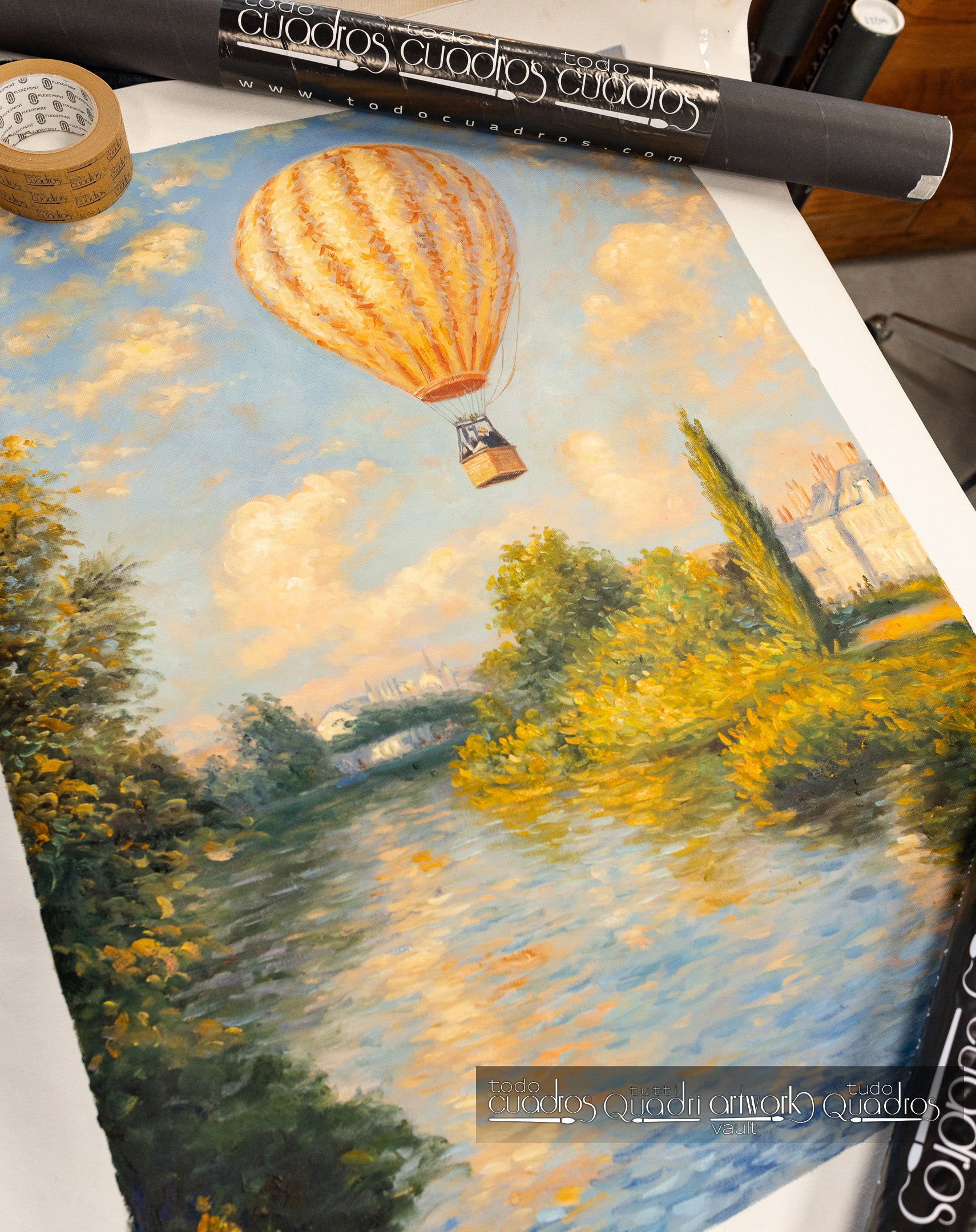 Viagem entre as nuvens, estilo Monet