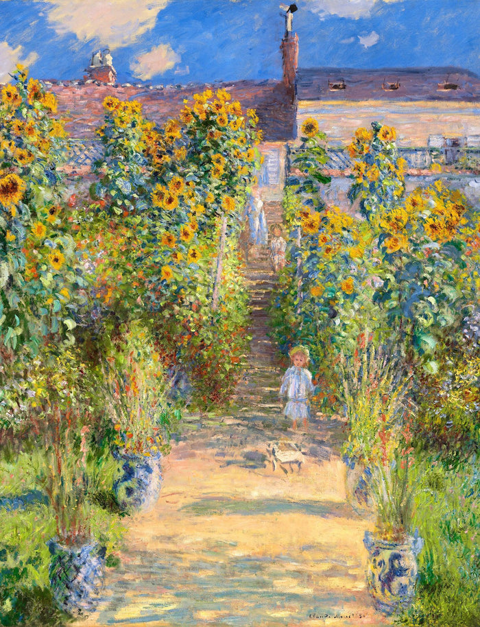 O jardim de Monet em Vétheuil, Monet