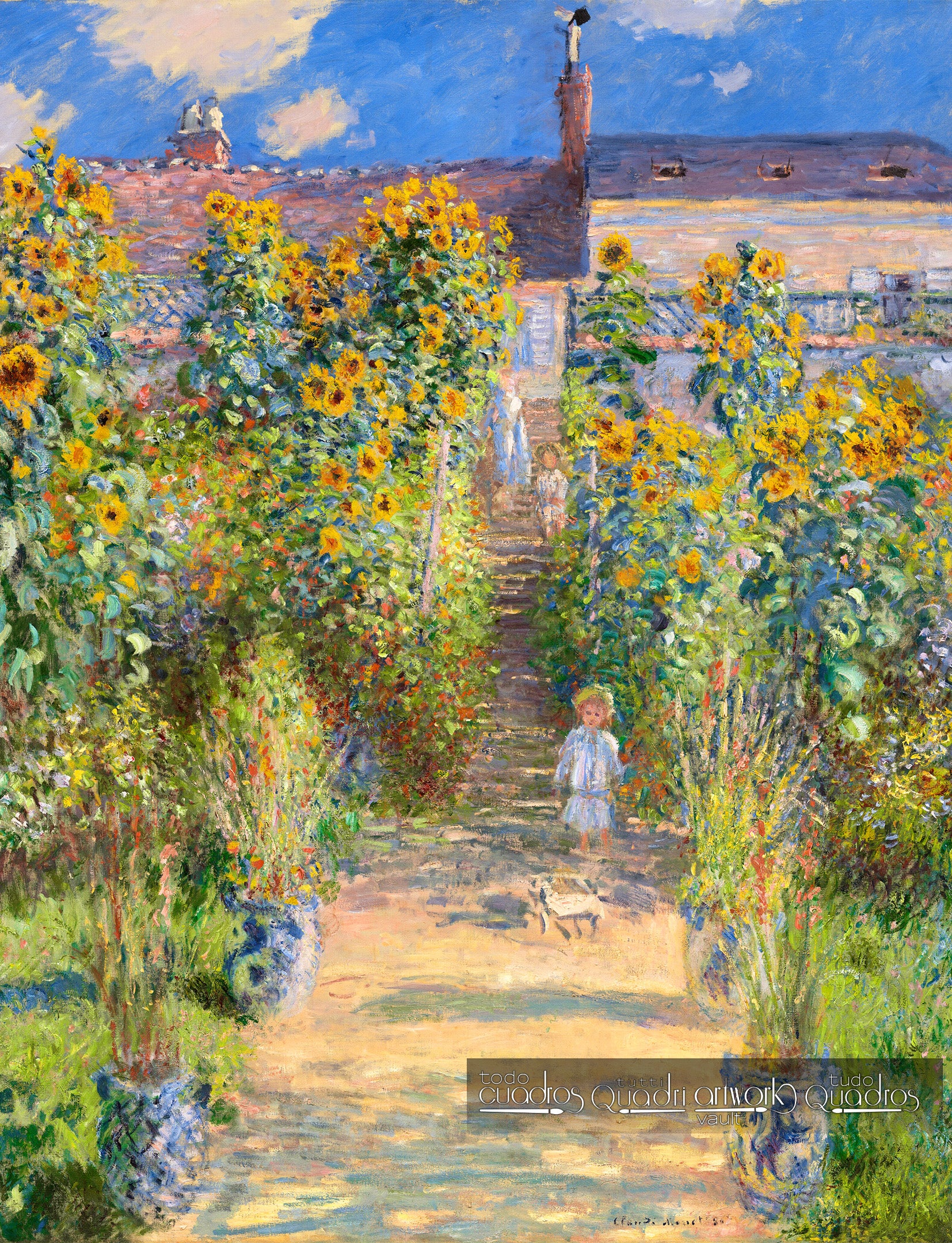 O jardim de Monet em Vétheuil, Monet