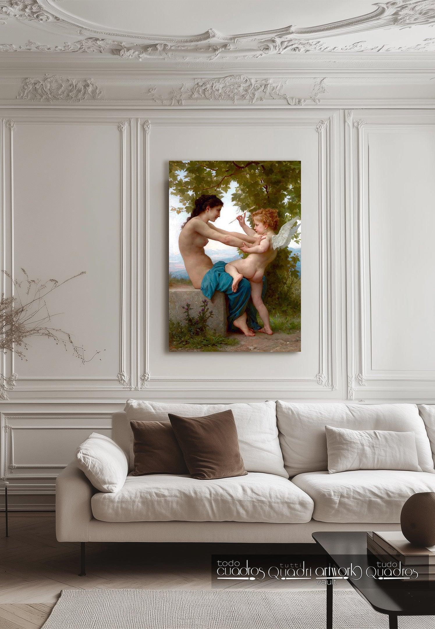 Jovem defendendo-se de Cupido, Bouguereau