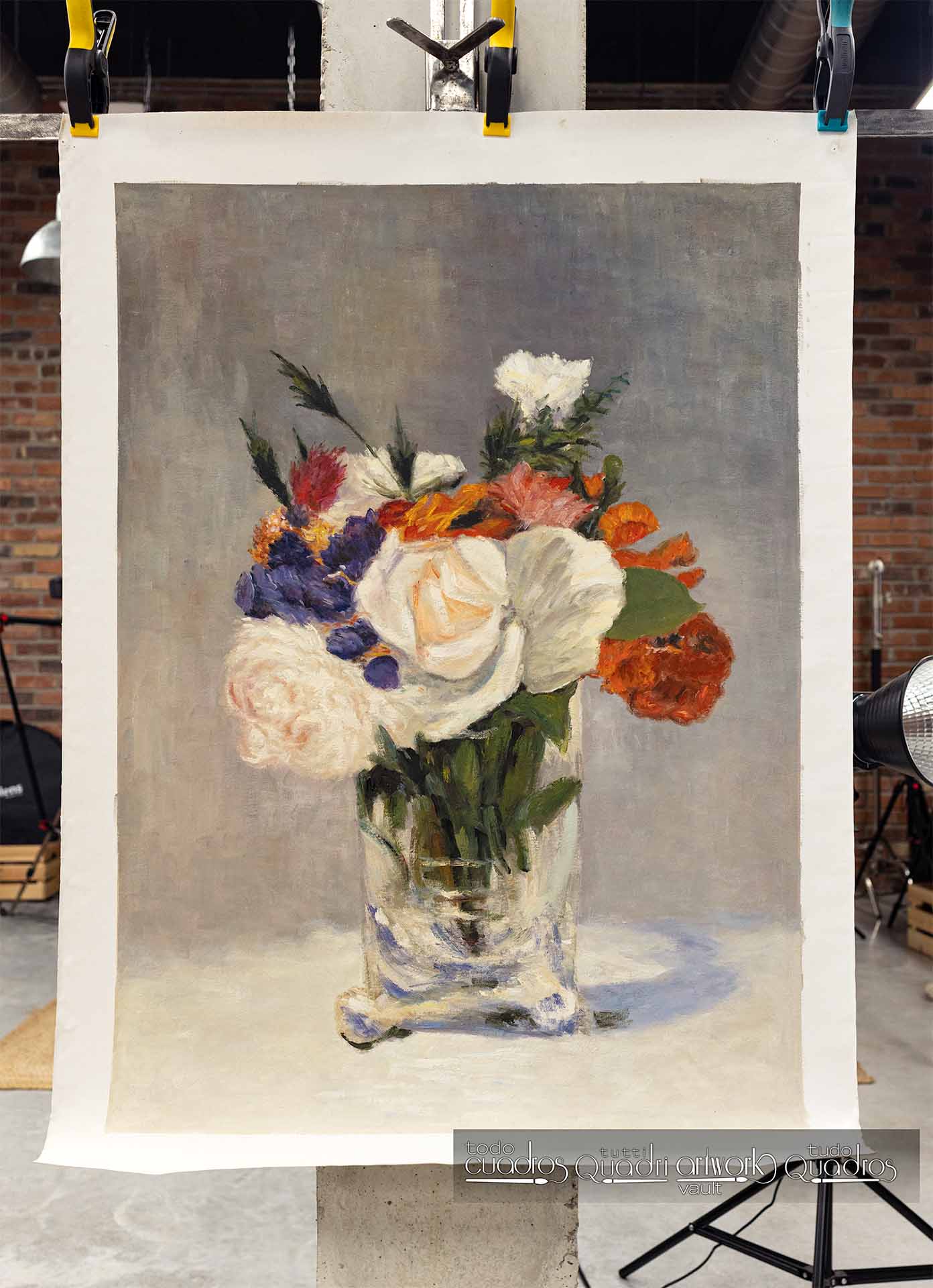 Flores em vaso de cristal, Manet