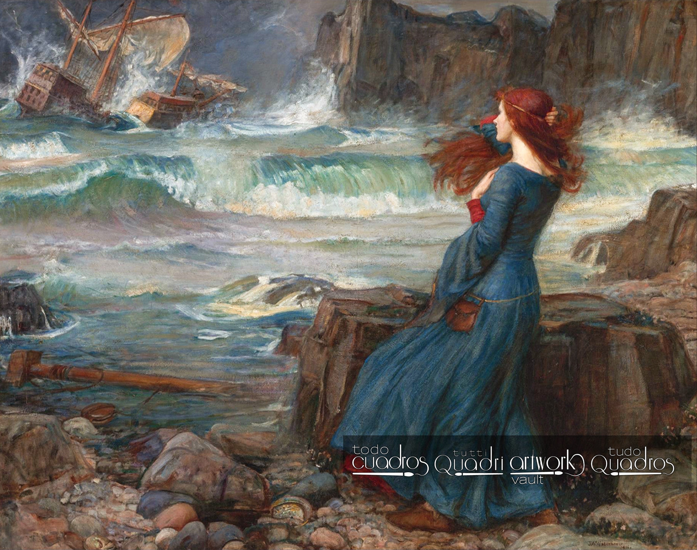 Miranda - A Tempestade, J. W. Waterhouse