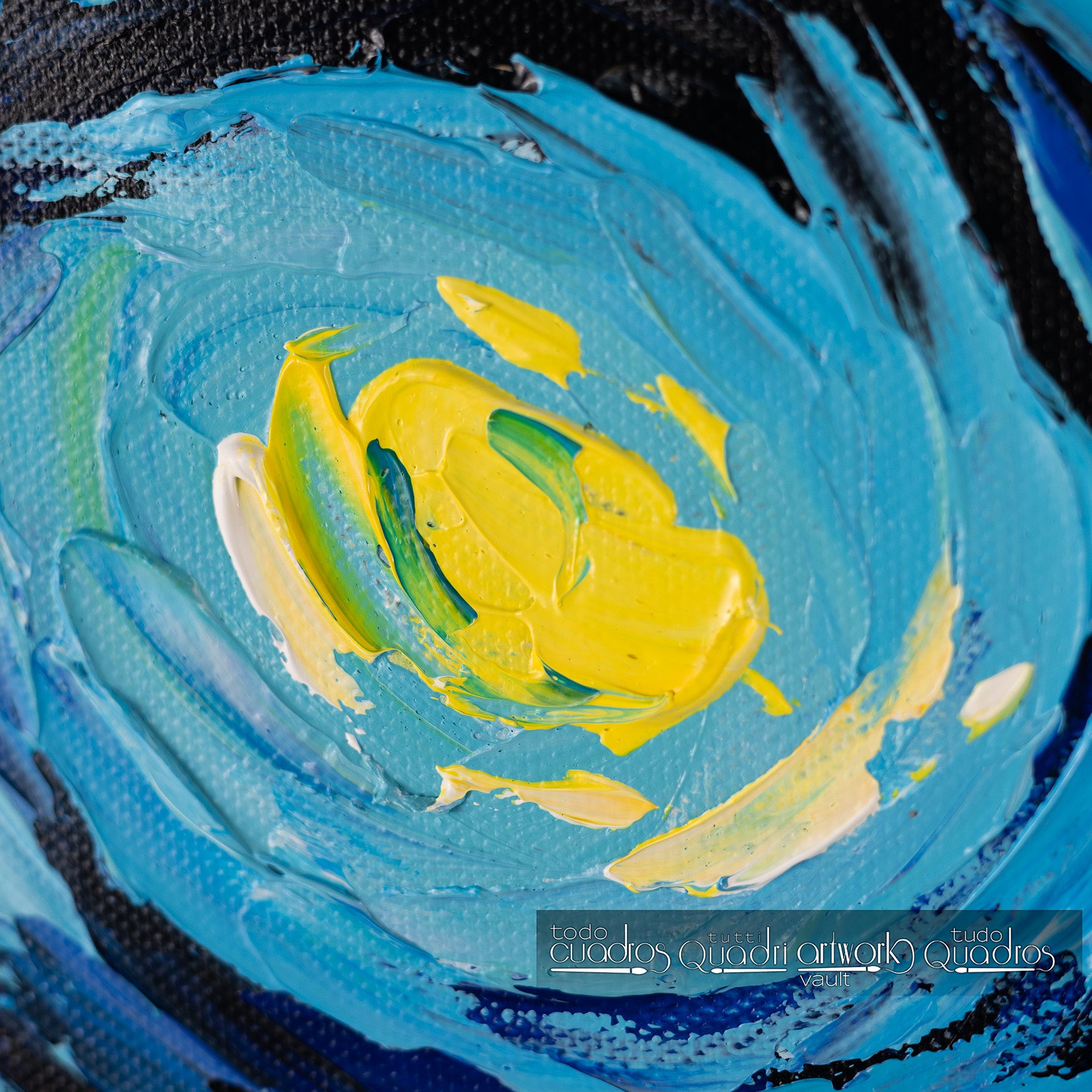 Snoopy na noite estrelada, óleo