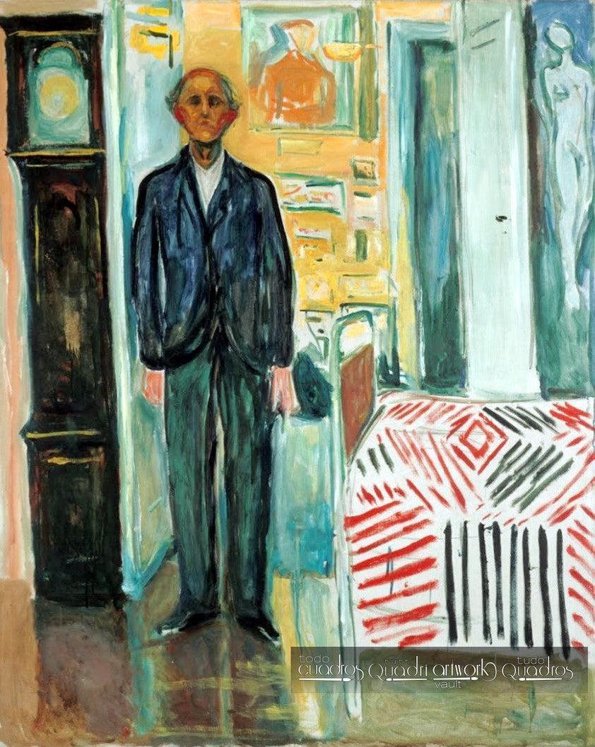 Auto-retrato. Entre o relógio e a cama, Munch