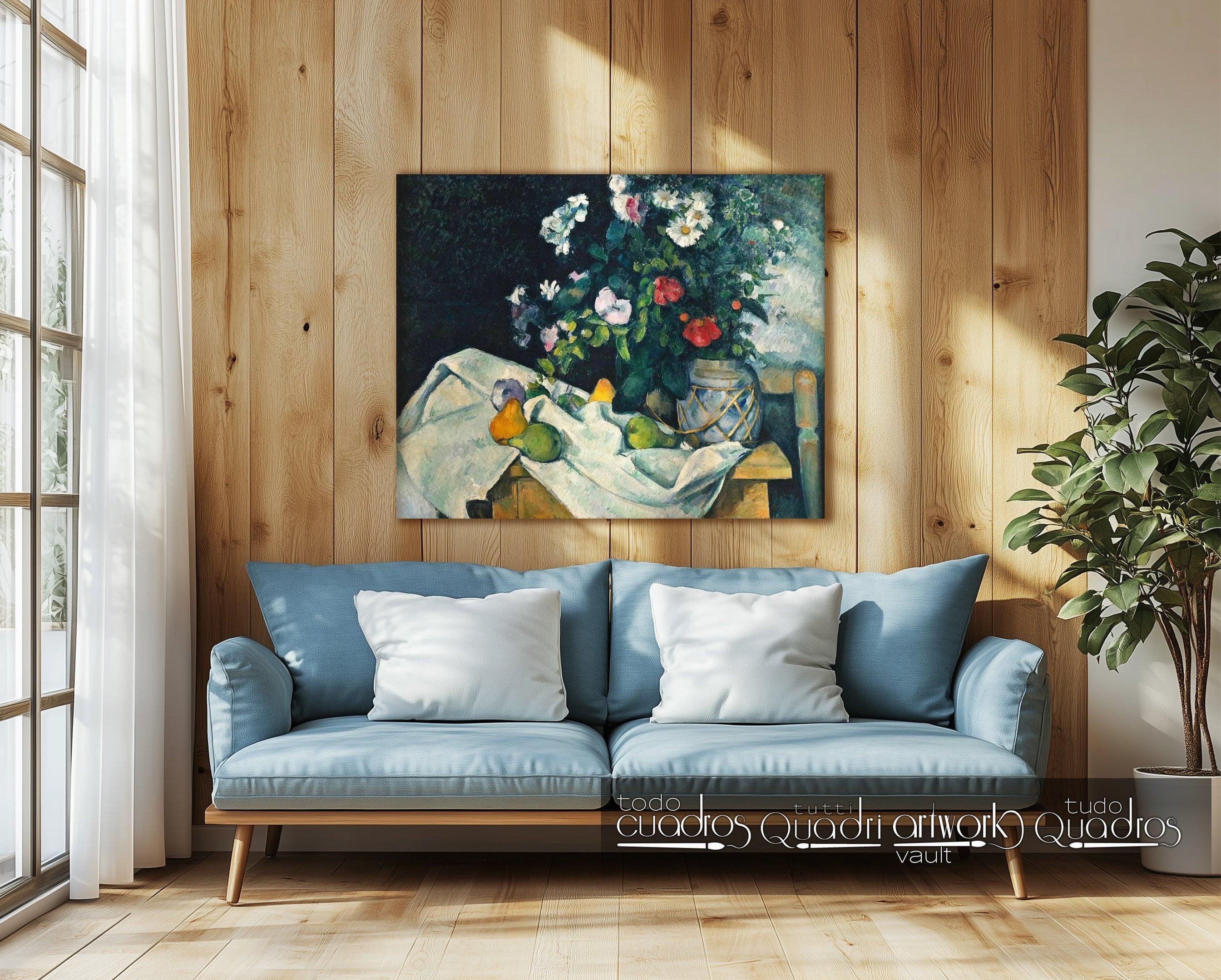 Natureza morta com flores e frutas, Cézanne