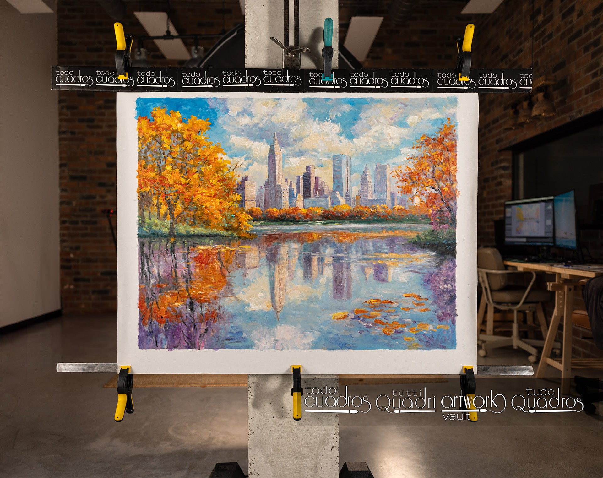 Espelhos de outono em Nova York, estilo Monet