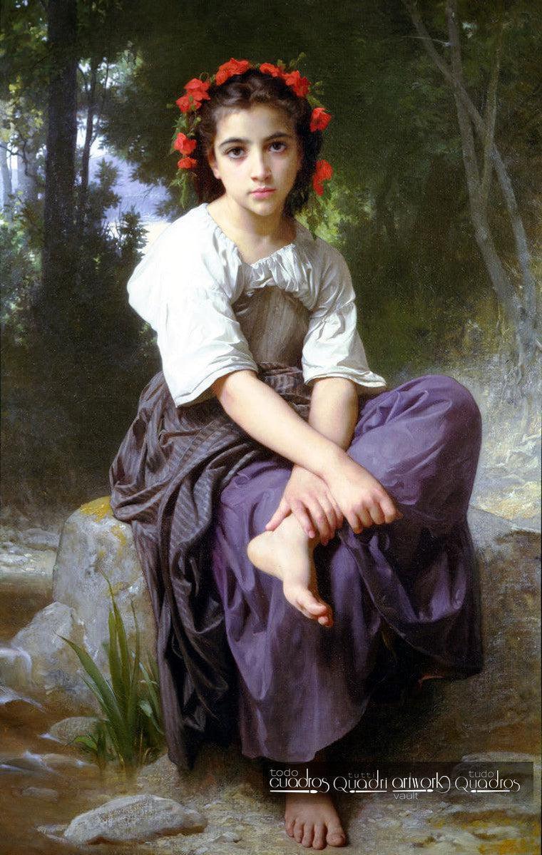 Na margem do riacho, Bouguereau