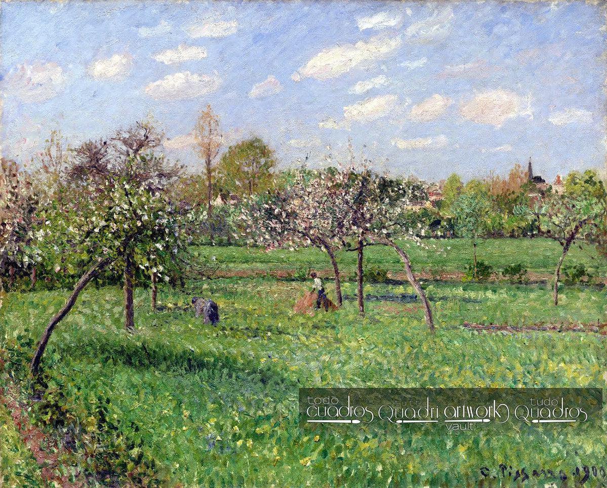Primavera ao Alvorecer e Nublado, Pissarro