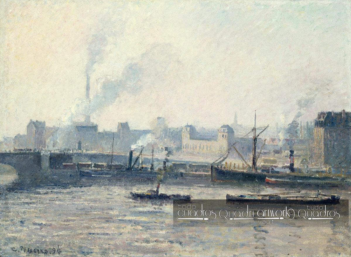 A Ponte Saint-Sever, Ruão, Névoa. Pissarro