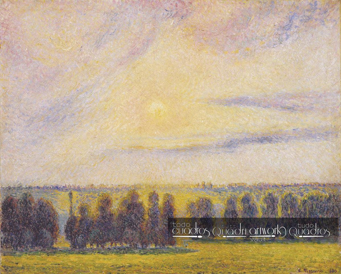 Pôr do Sol em Éragny, Pissarro