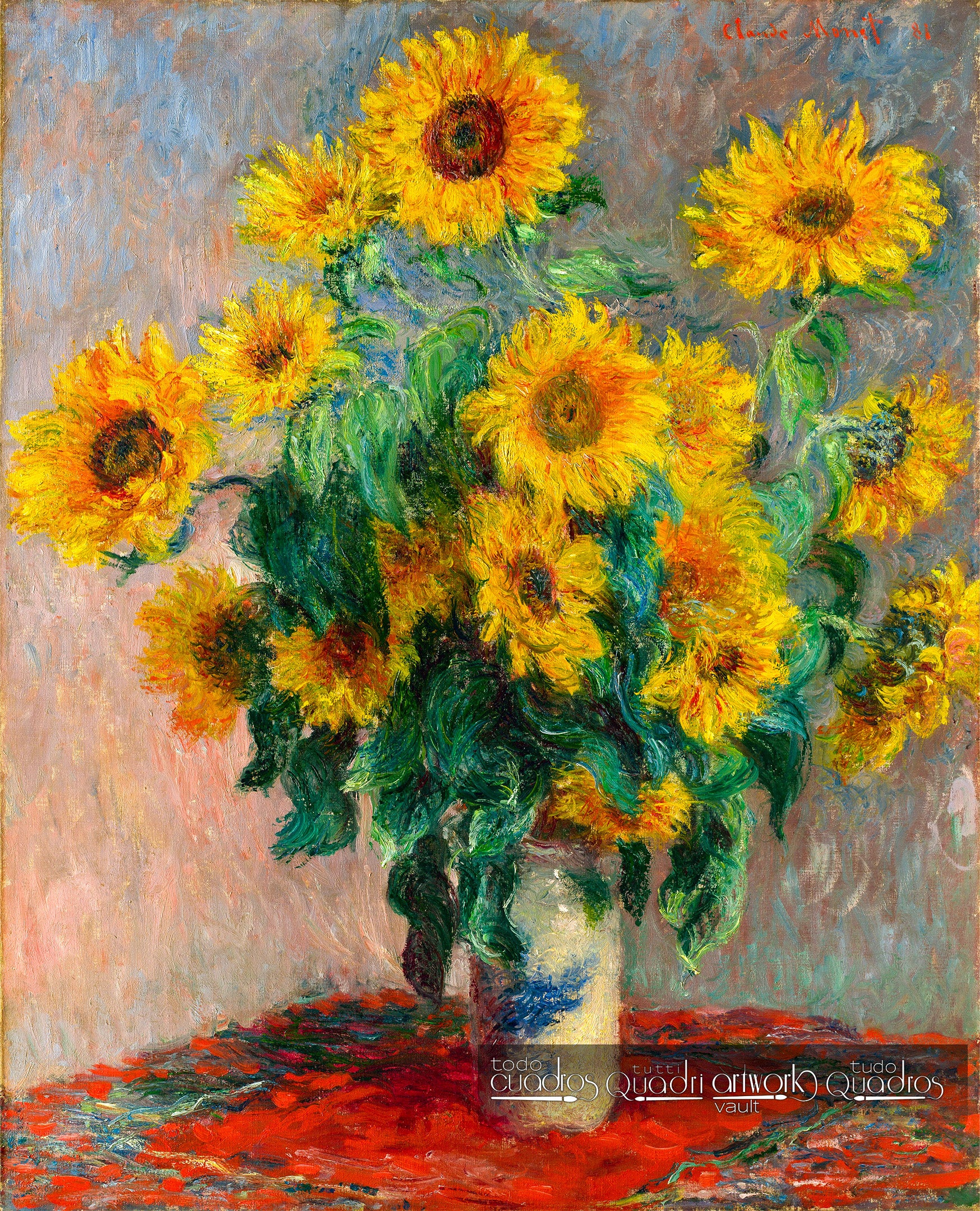 Buquê de girassóis, Monet