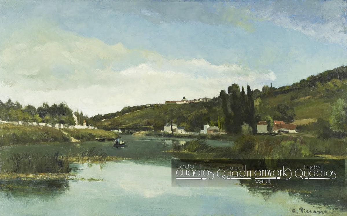 O Rio Marne em Chennevières, Pissarro