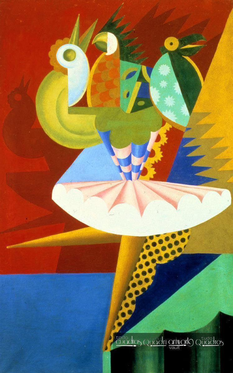 Rotação de Bailarina e Papagaios, Depero