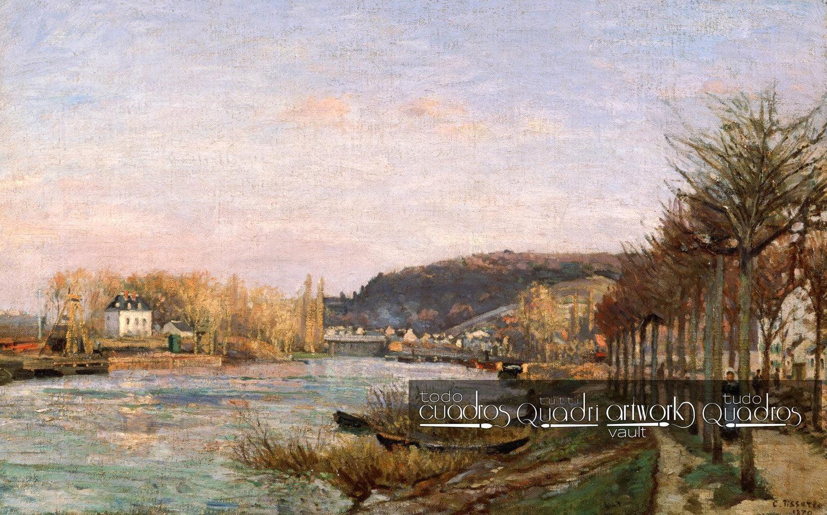 O Sena em Bougival, Pissarro