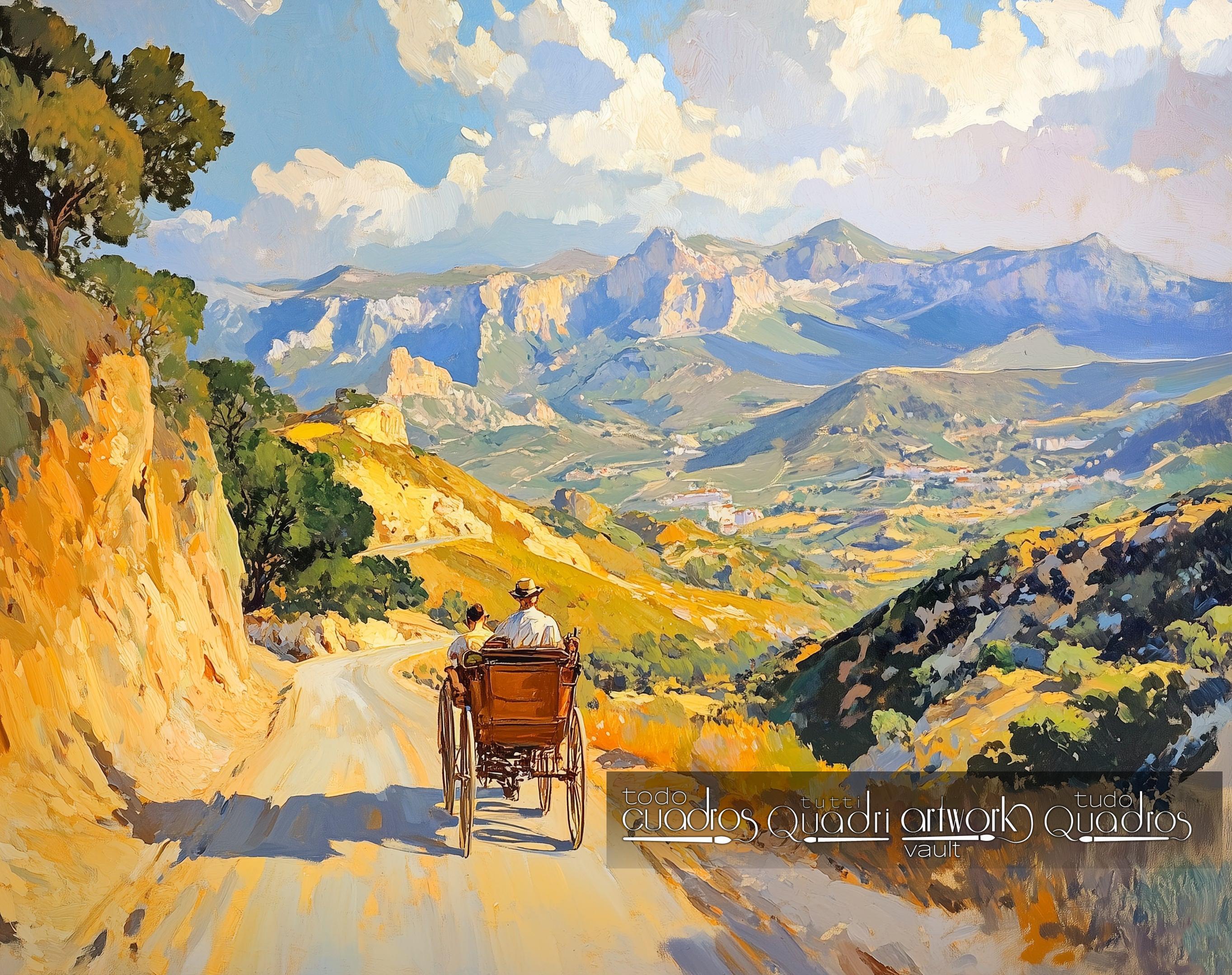 Caminho entre montanhas, estilo Sorolla