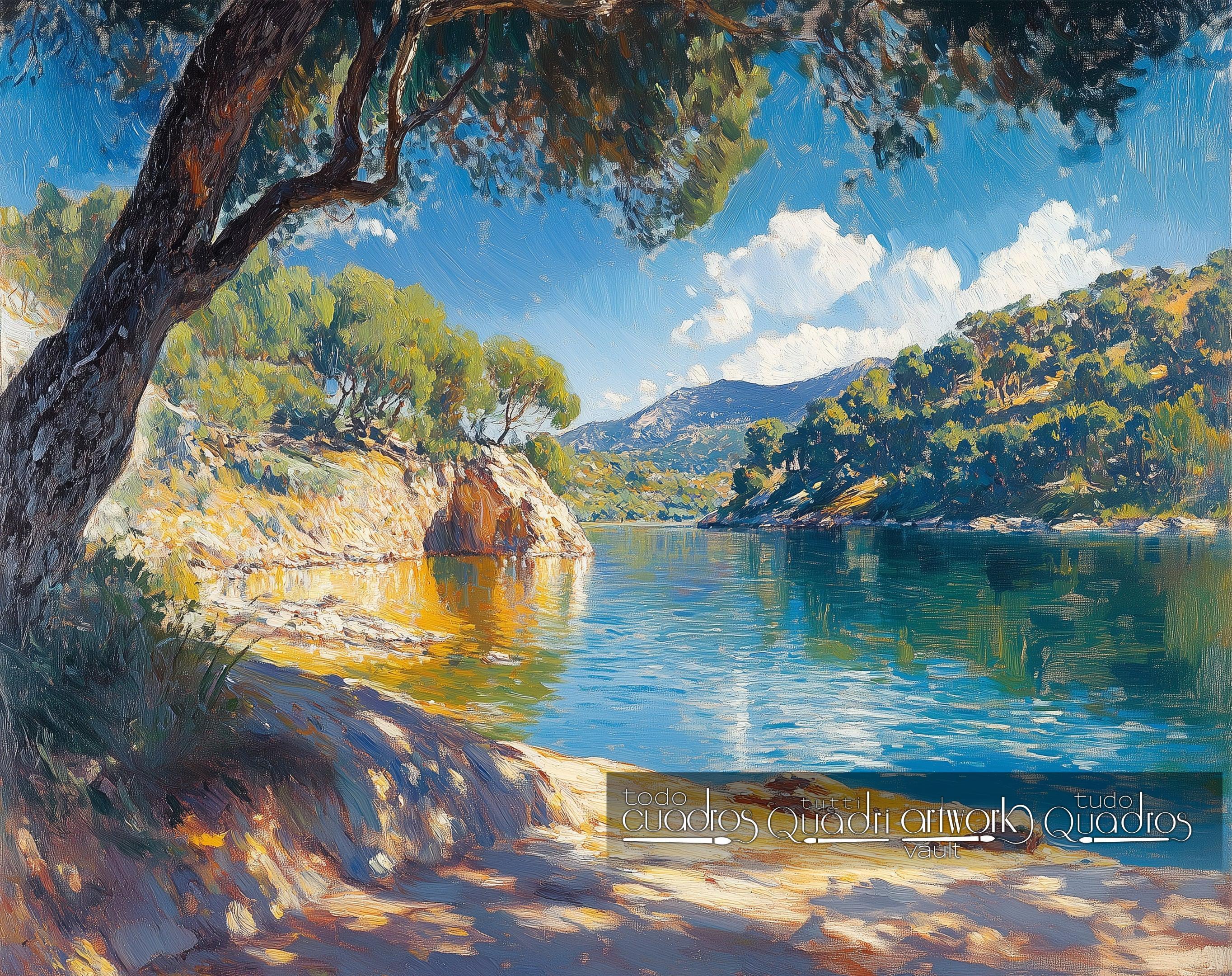 Luz e calma à beira do rio, estilo Sorolla