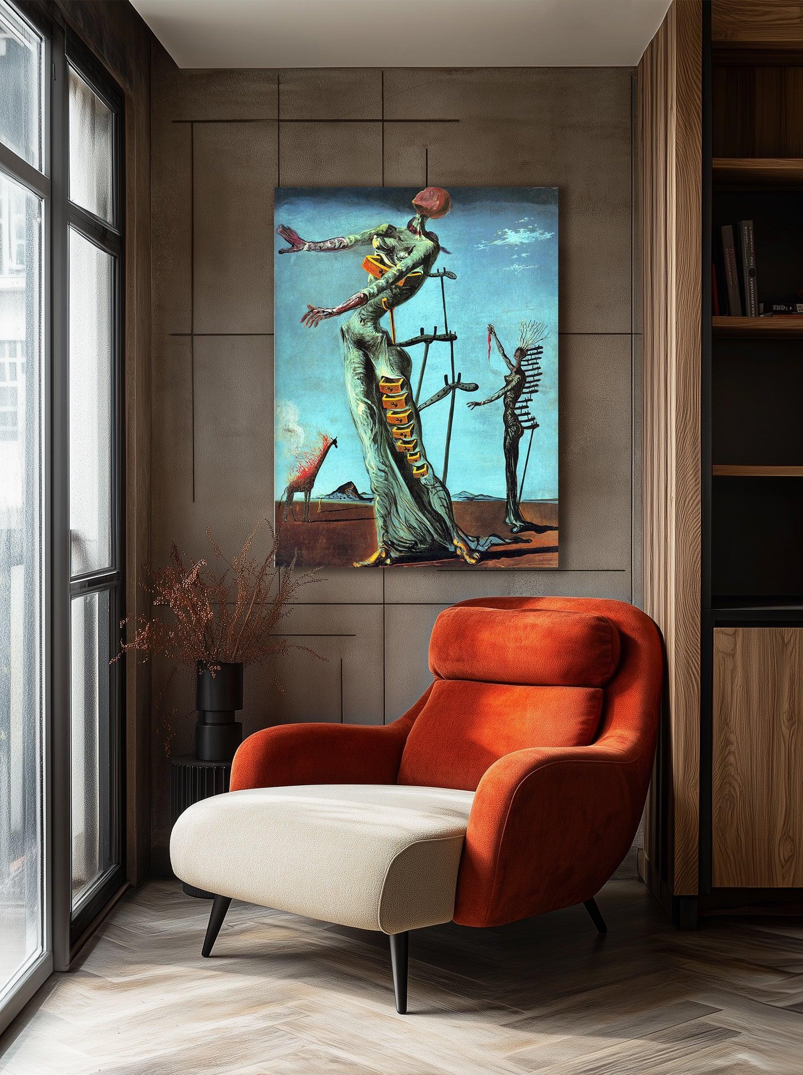 Girafa em chamas, Dalí