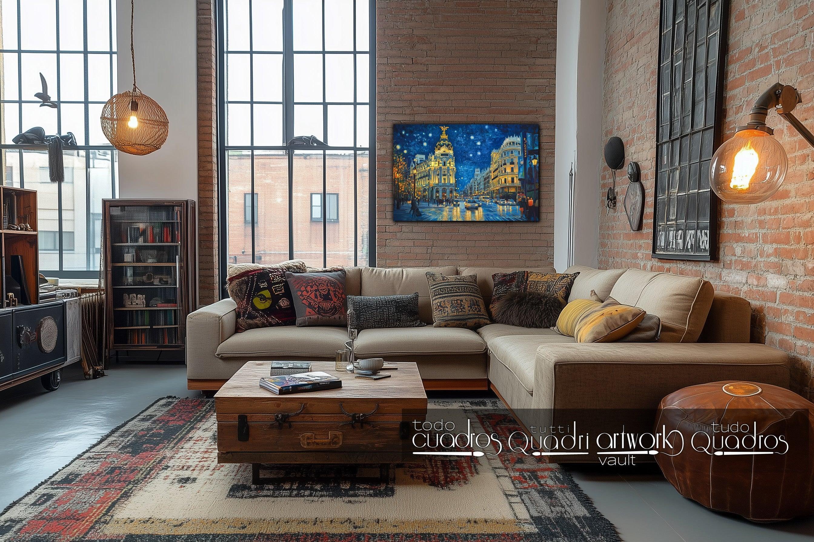 Noite de Madrid, estilo Van Gogh