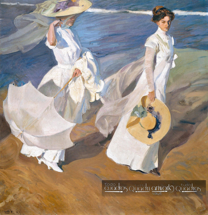 Passeio à beira-mar, J. Sorolla