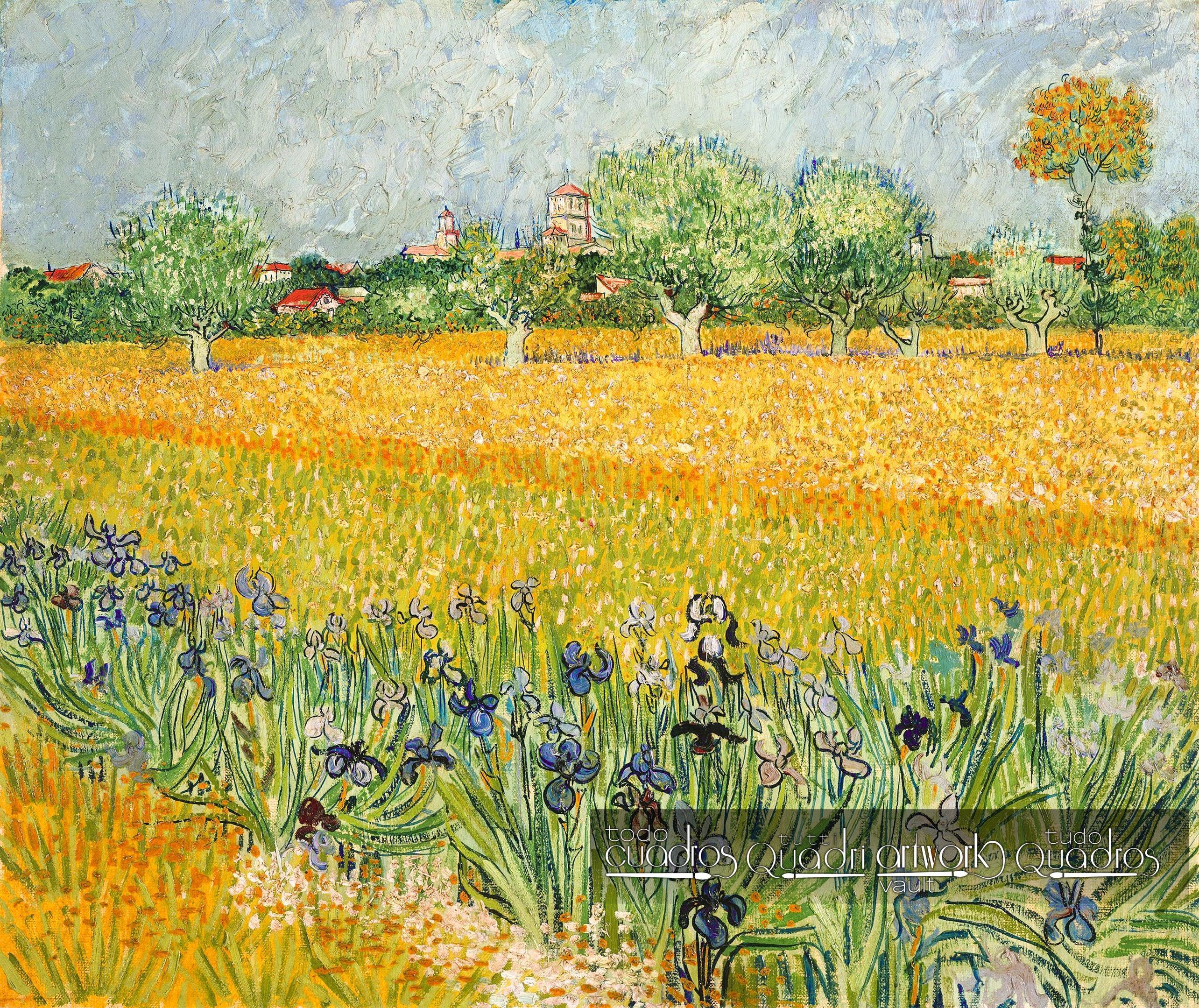 Campo com flores perto de Arles, Van Gogh