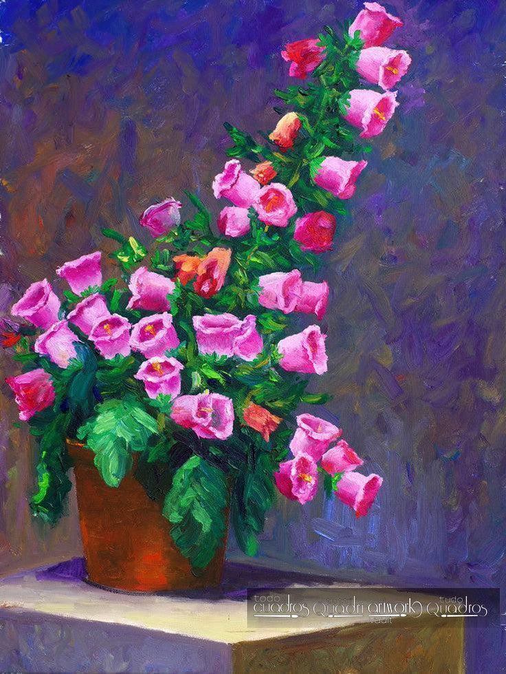 Vaso de Campainhas, Óleo Floral