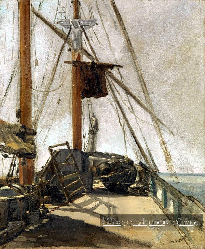 O convés do navio, Manet