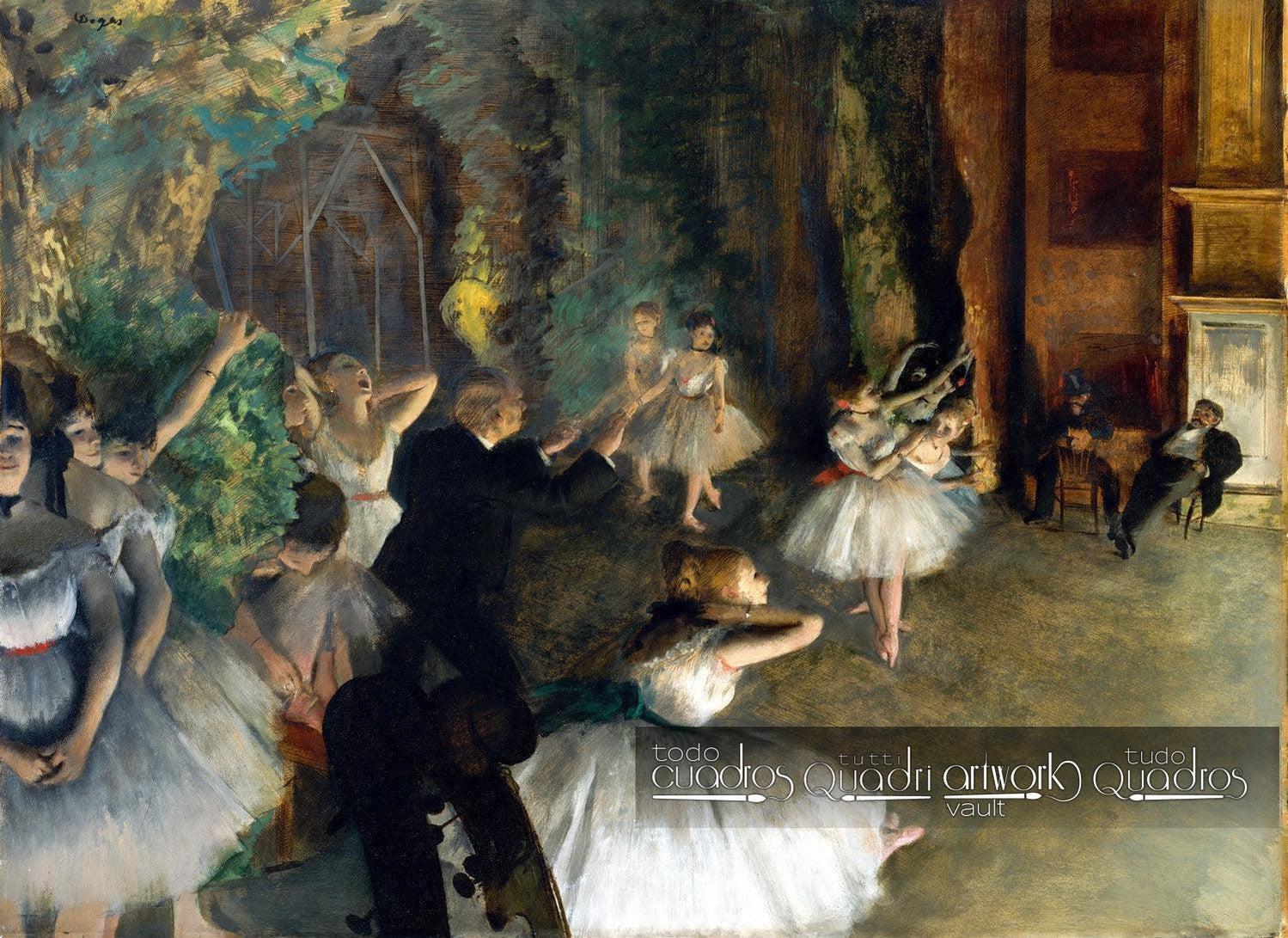 Ensaio de ballet no palco, Degas