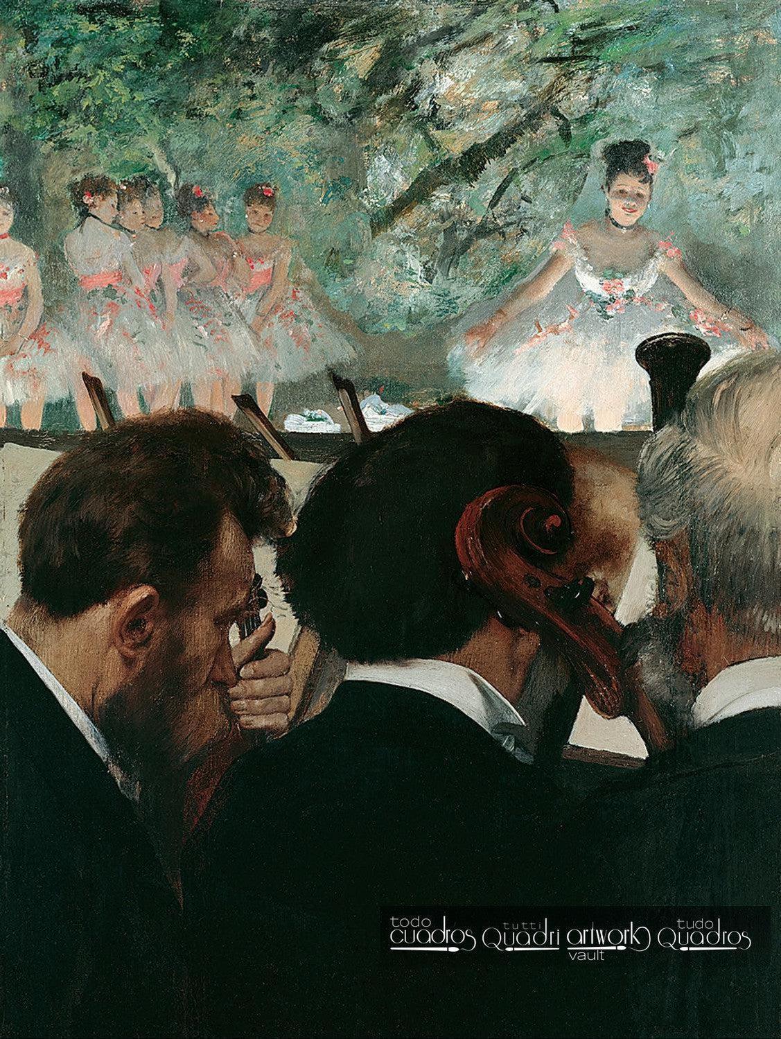 Músicos na orquestra, Degas