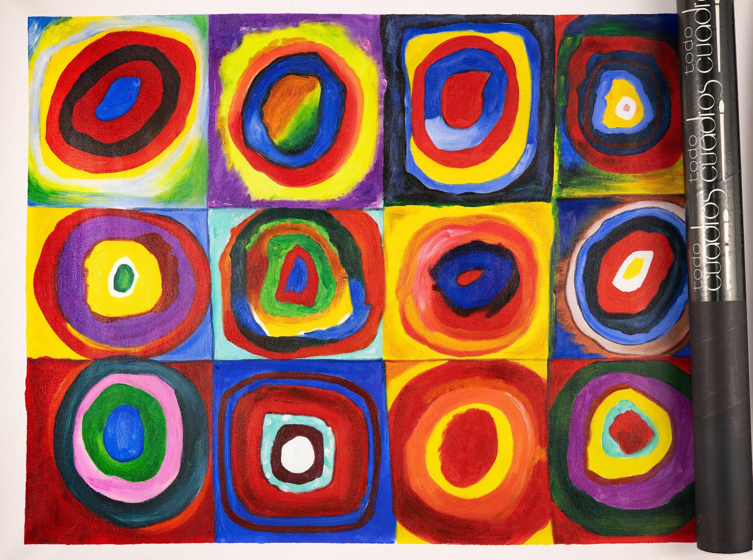 Estudio de cor em quadrados, Kandinsky