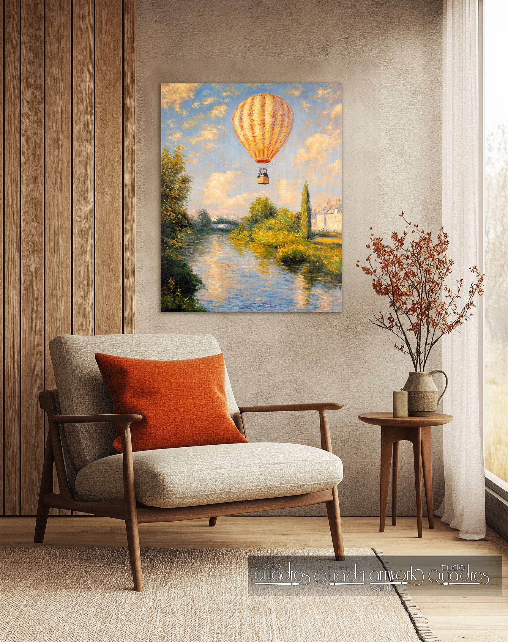 Viagem entre as nuvens, estilo Monet