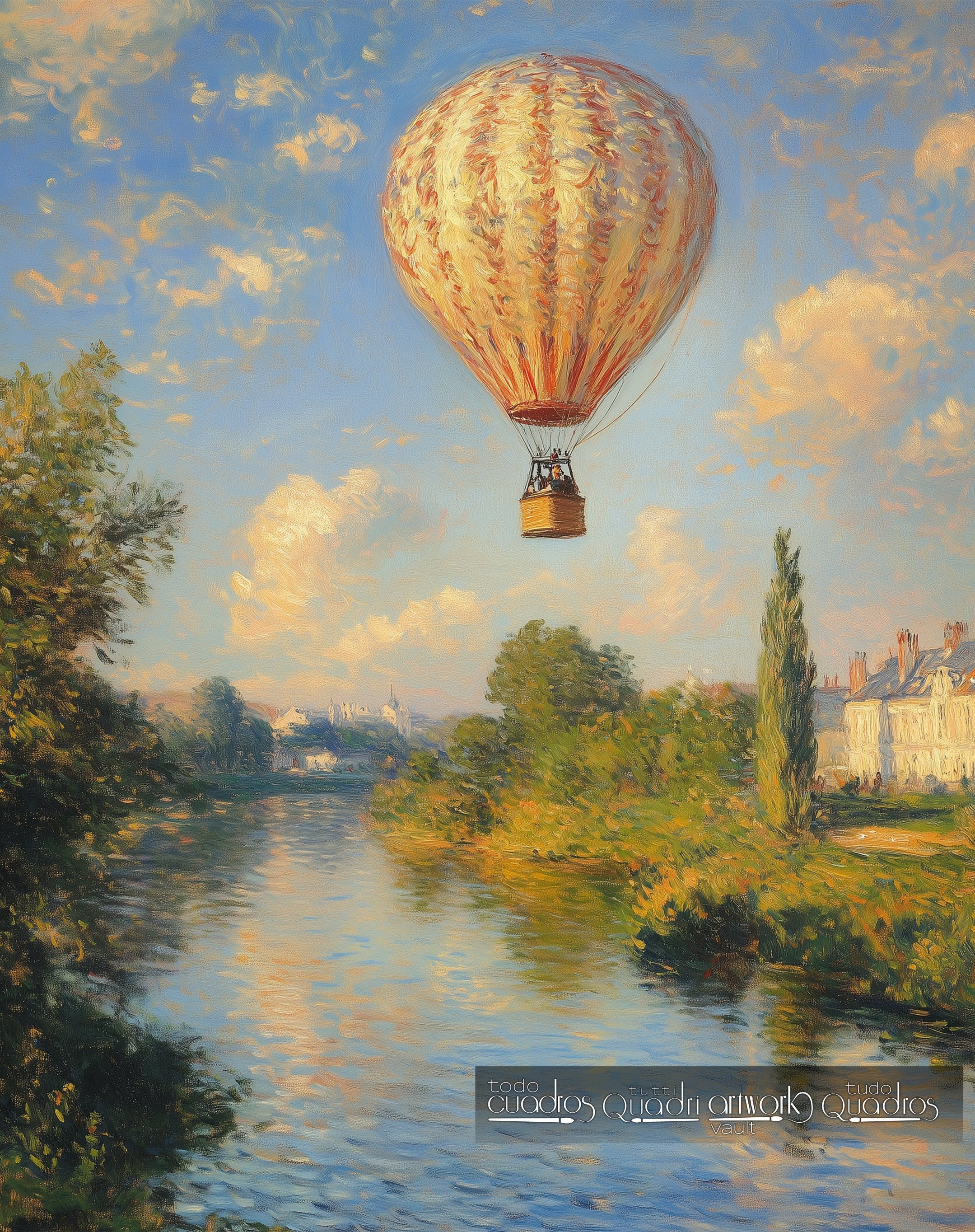 Viagem entre as nuvens, estilo Monet