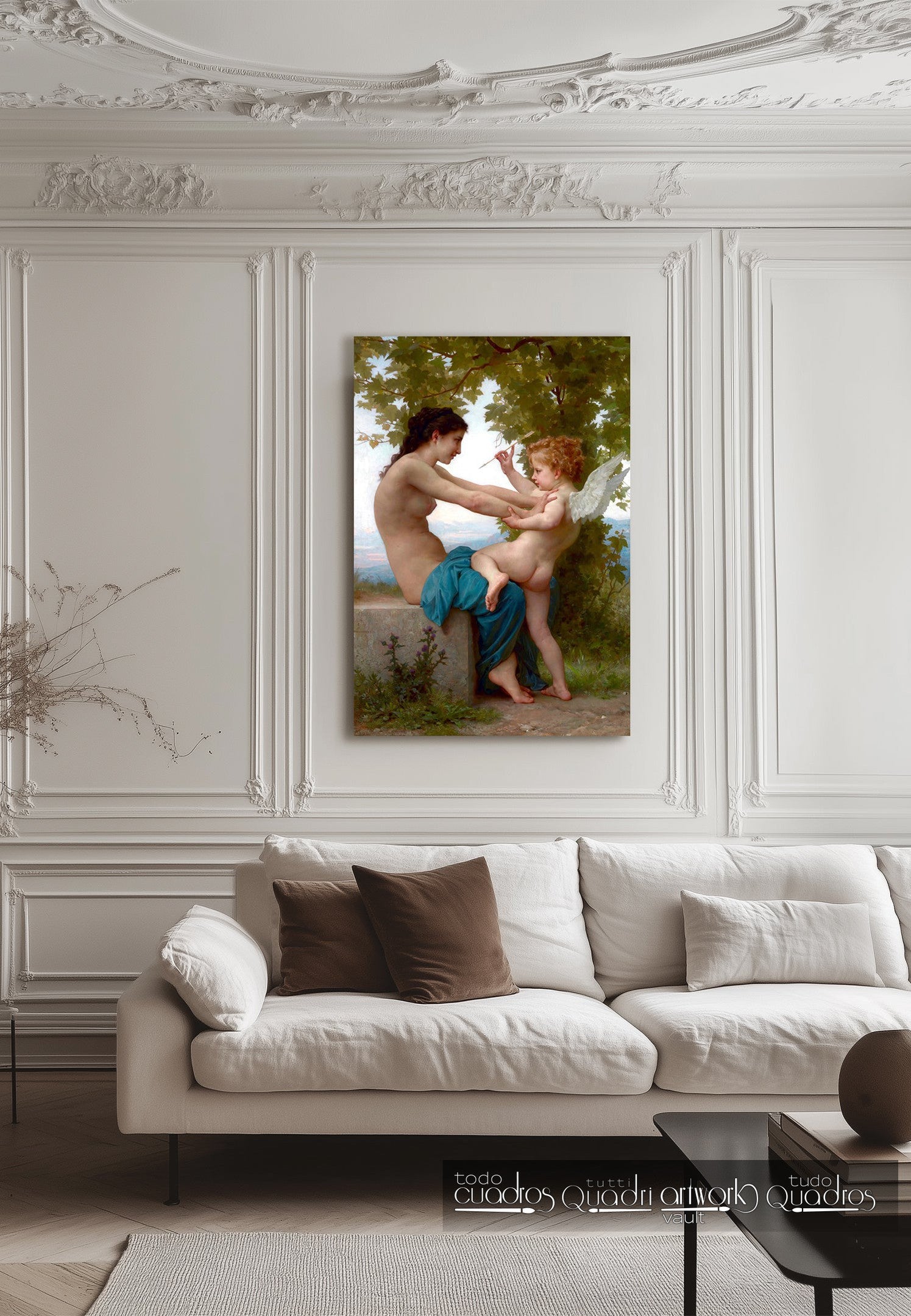 Jovem defendendo-se de Cupido, Bouguereau