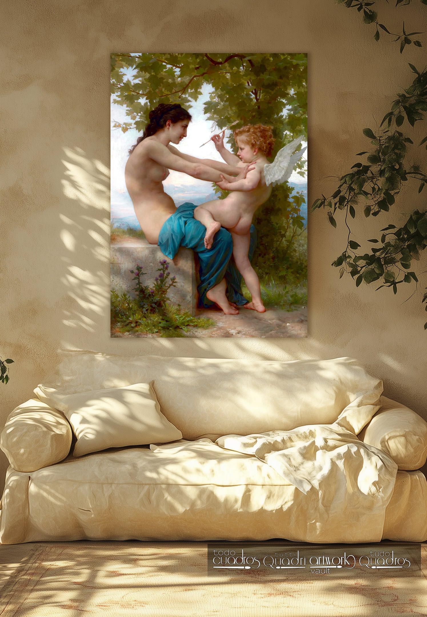 Jovem defendendo-se de Cupido, Bouguereau