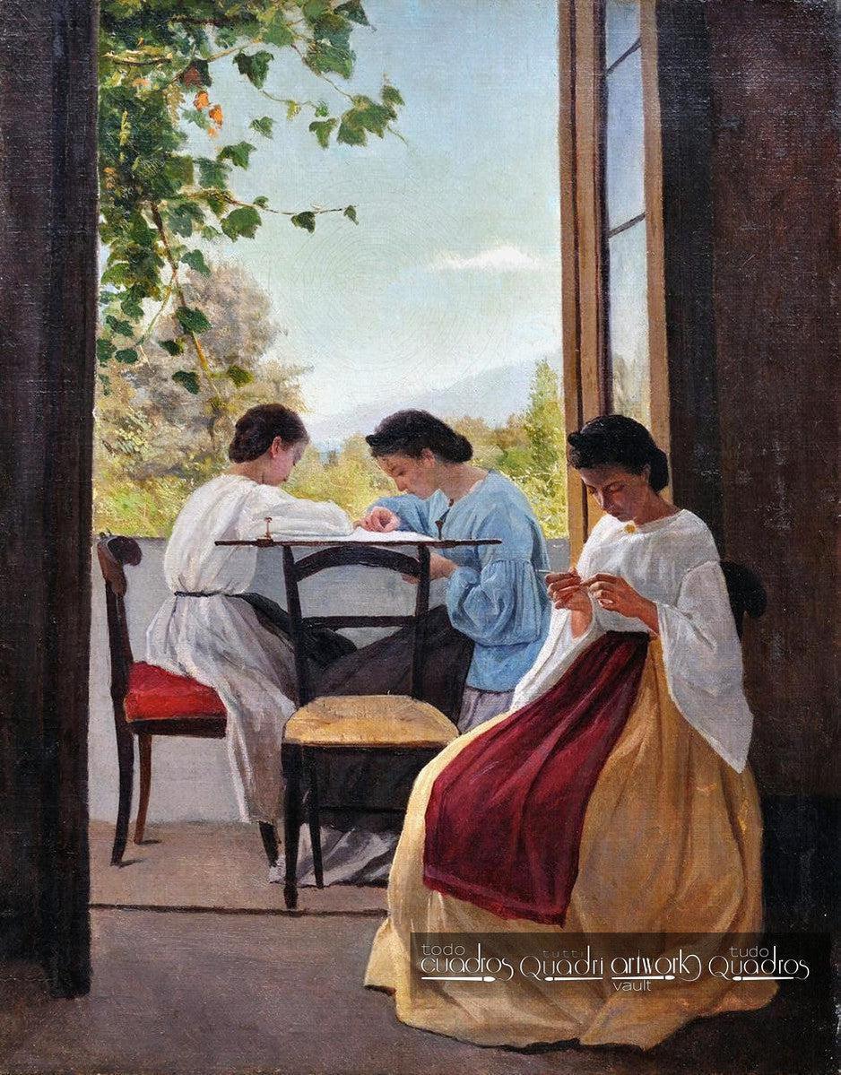 As bordadeiras, <span class="nobr">A. Cecioni</span>