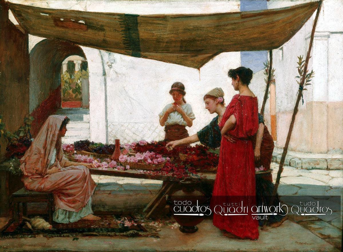 Um mercado de flores grego, J. W. Waterhouse