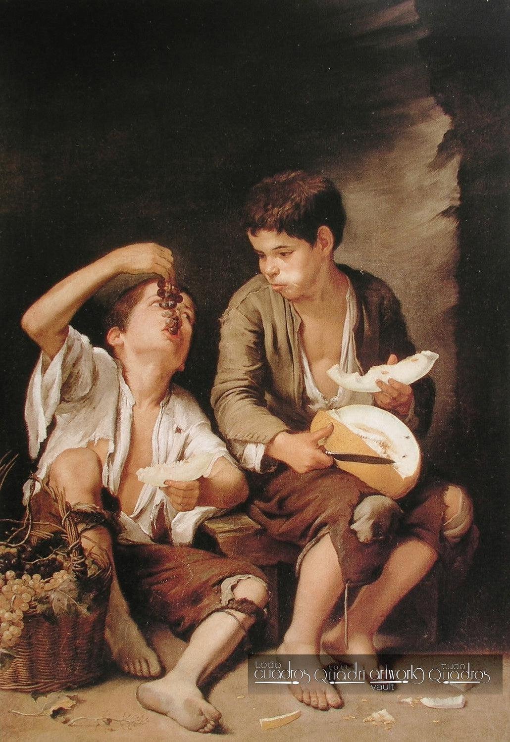 Crianças comendo uvas e melão, Murillo