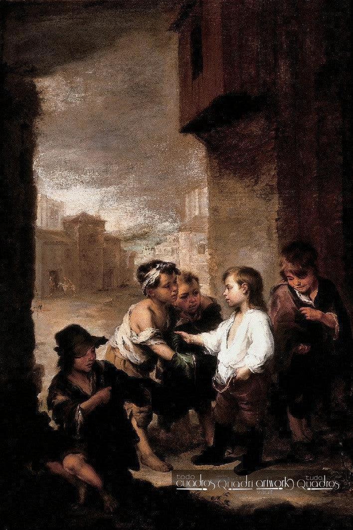 Santo Tomás de Villanueva criança distribuindo suas roupas, Murillo