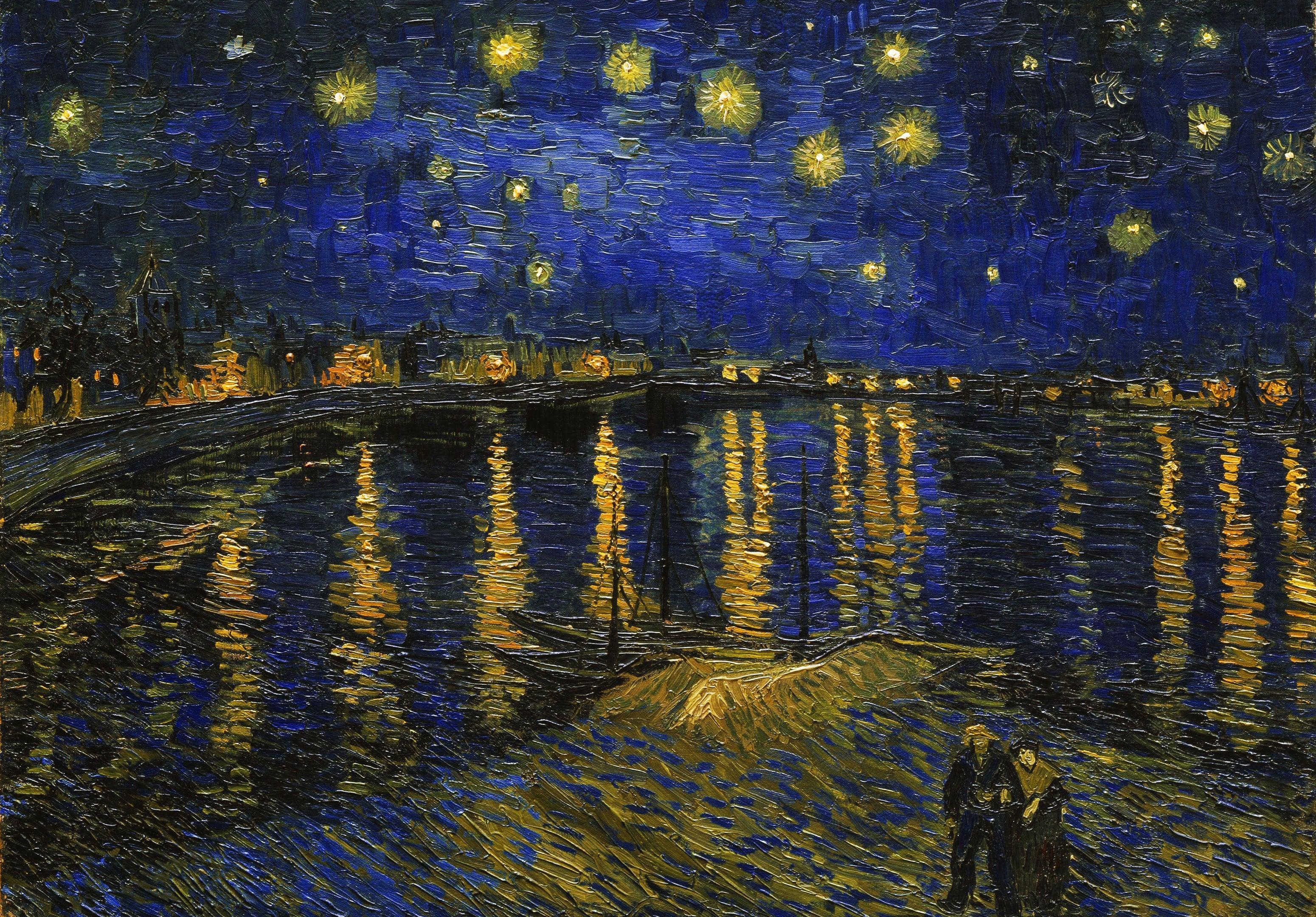 Noite estrelada sobre o Ródano, Van Gogh