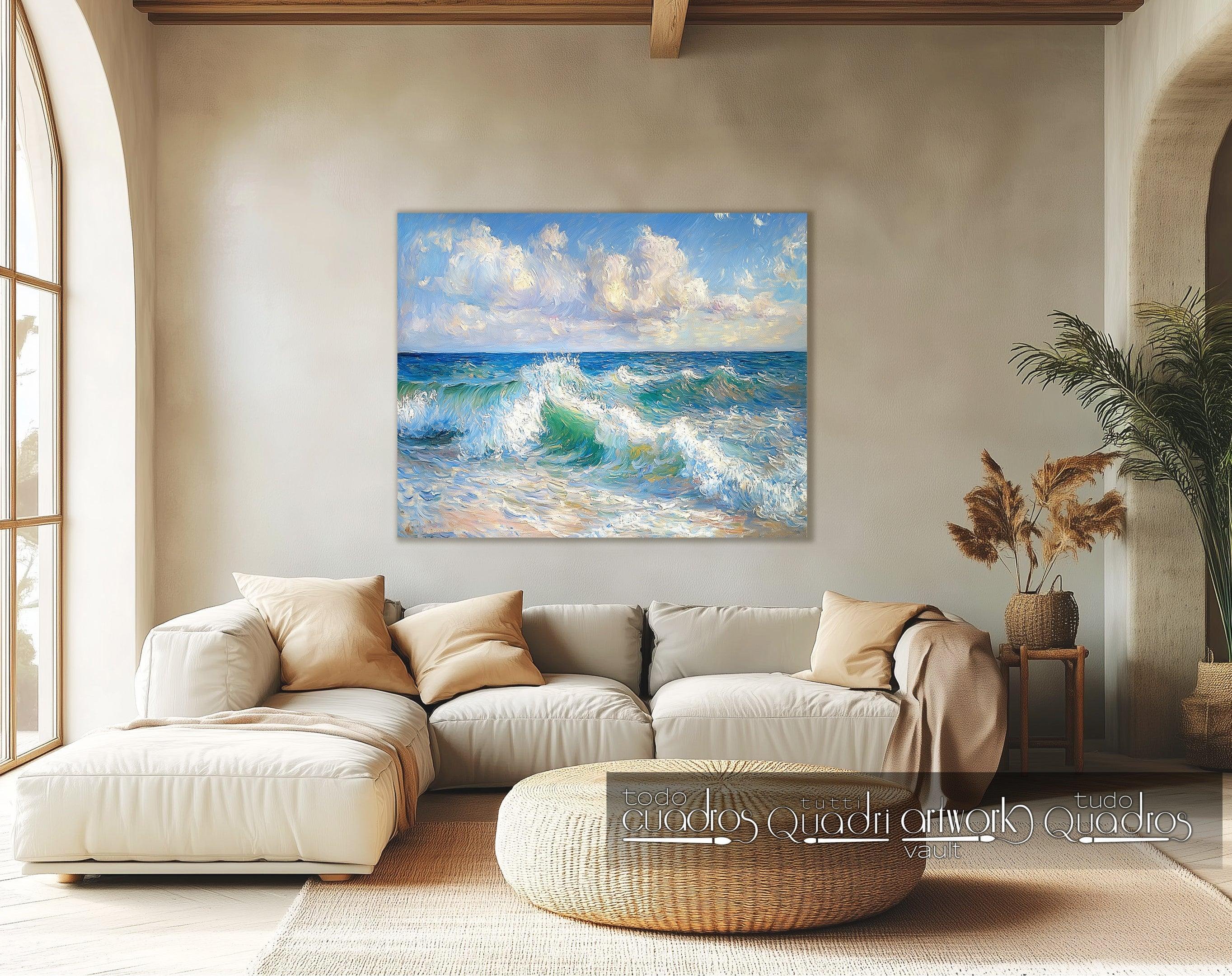 A dança das ondas, estilo Monet